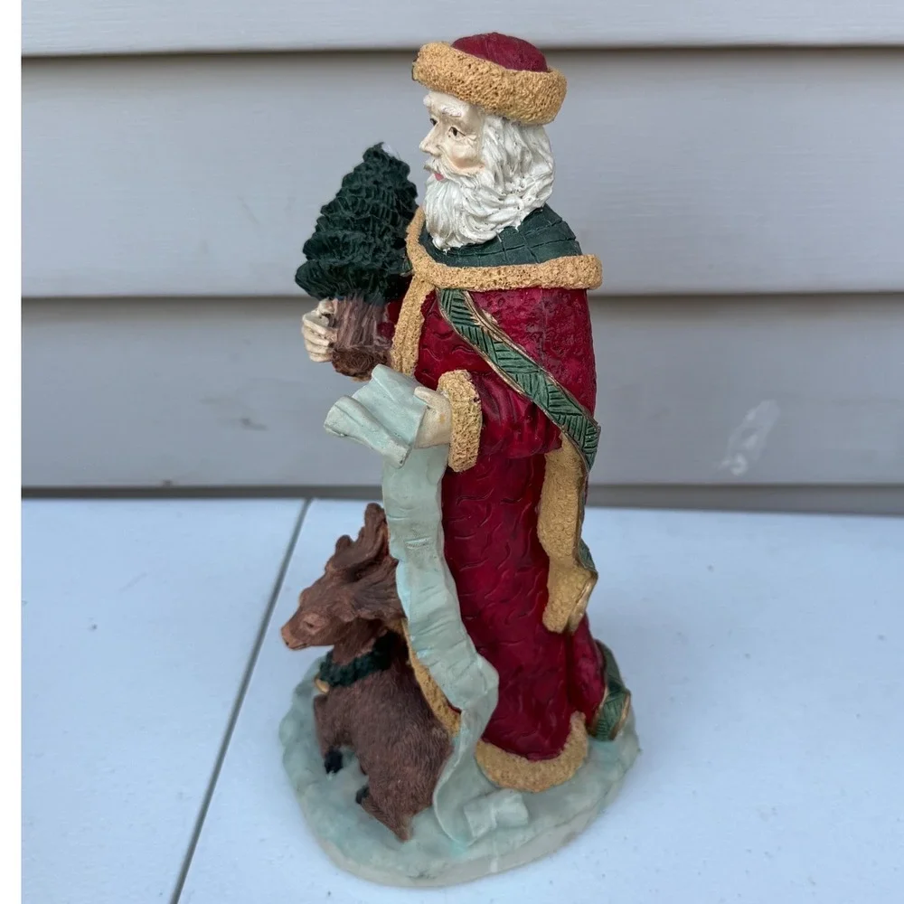 Santa Christmas‎ Collectable Windsor Collections Statue With List Tree & Deer